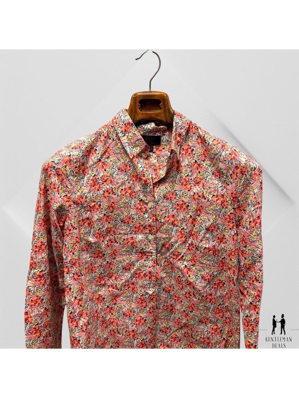 J Crew Liberty Popover Shirt Sz 6 Swirling Petals Floral Preppy Cottage Office